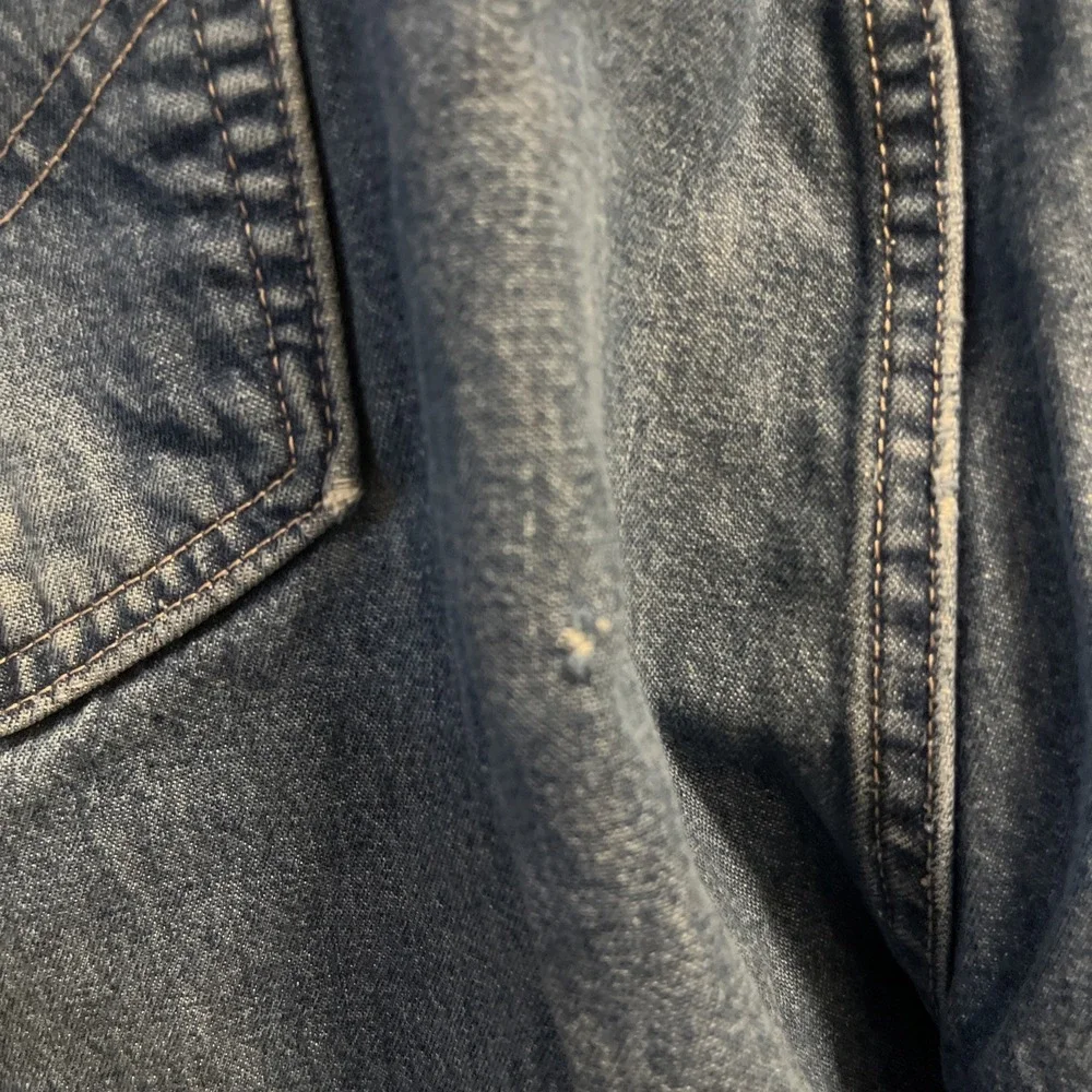 Carhartt‎ FR Denim Blue Work Jeans Relaxed Fit Men 42x28 Workwear FRB100DNM